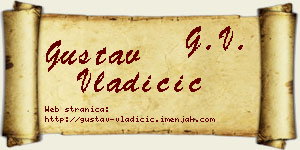 Gustav Vladičić vizit kartica